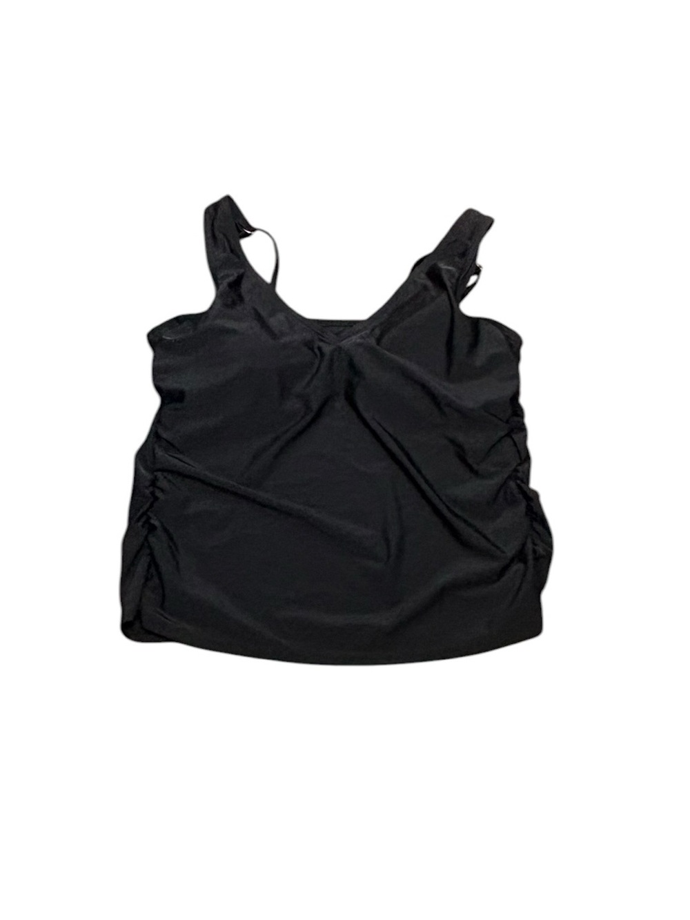 Lands’ End Black Women's Underwire Tankini Swim‎ Top, Size 18, NWT